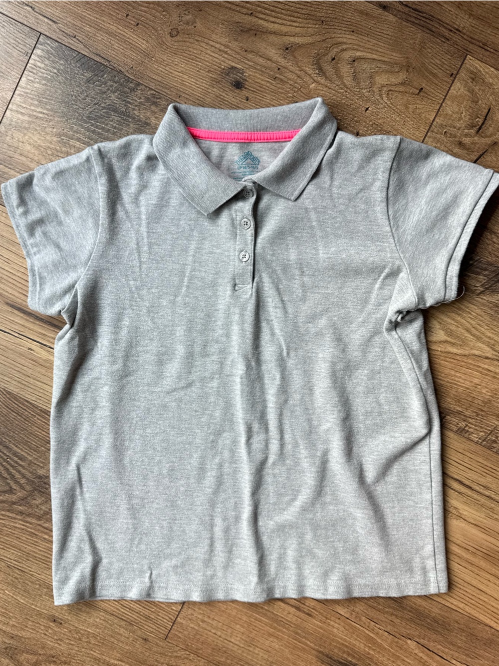 Gray Girls Thereabouts Polo Top - Soft Short Sleeve